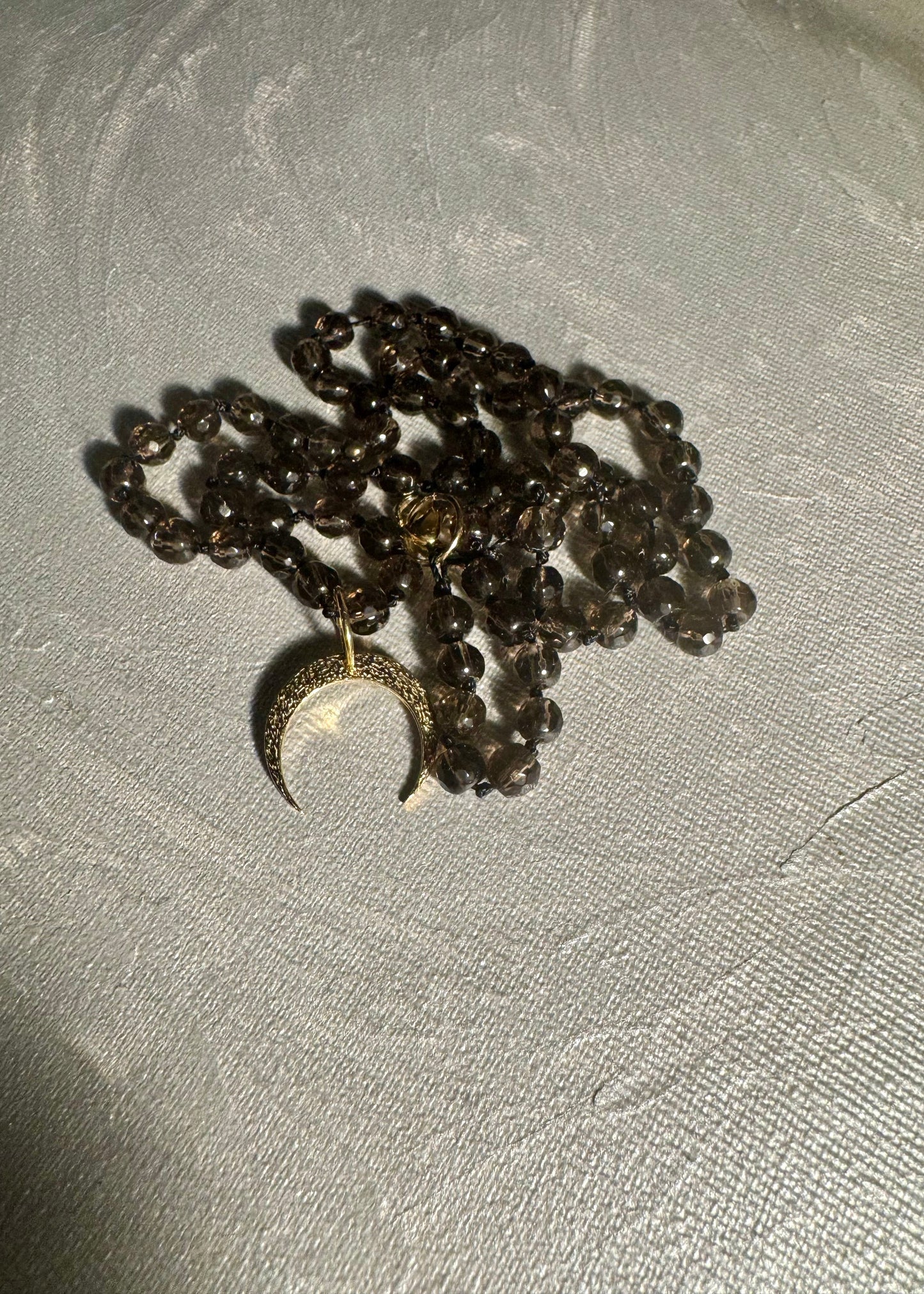 Naszyjnik z kwarcu dymnego