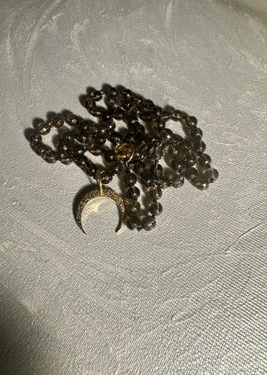 Naszyjnik z kwarcu dymnego