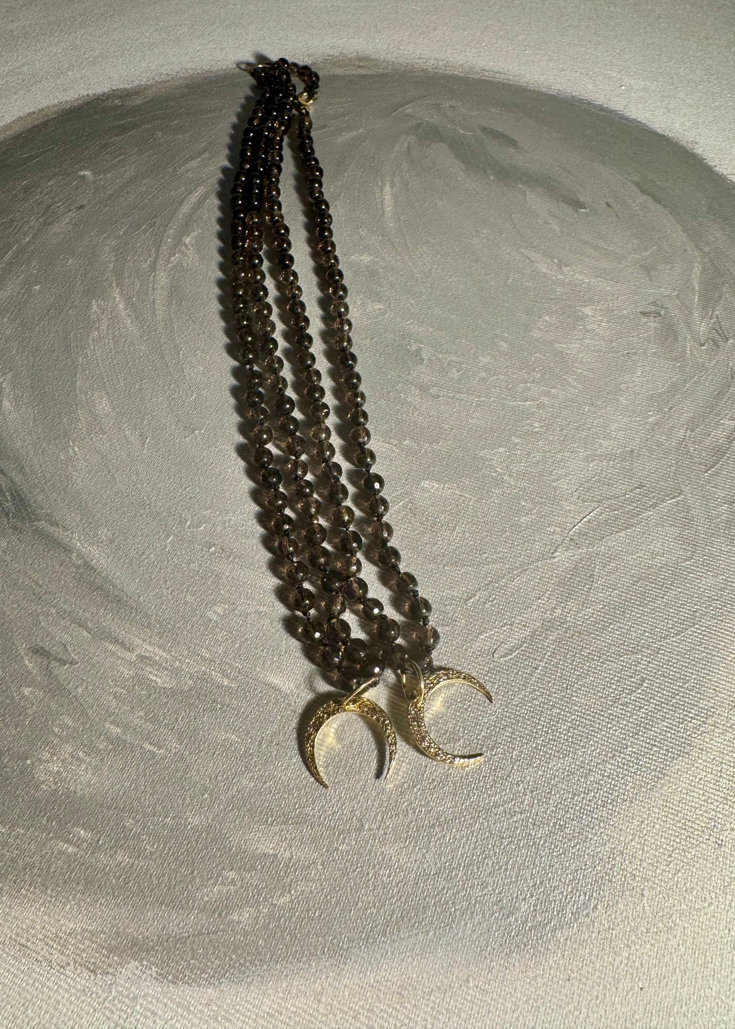 Naszyjnik z kwarcu dymnego