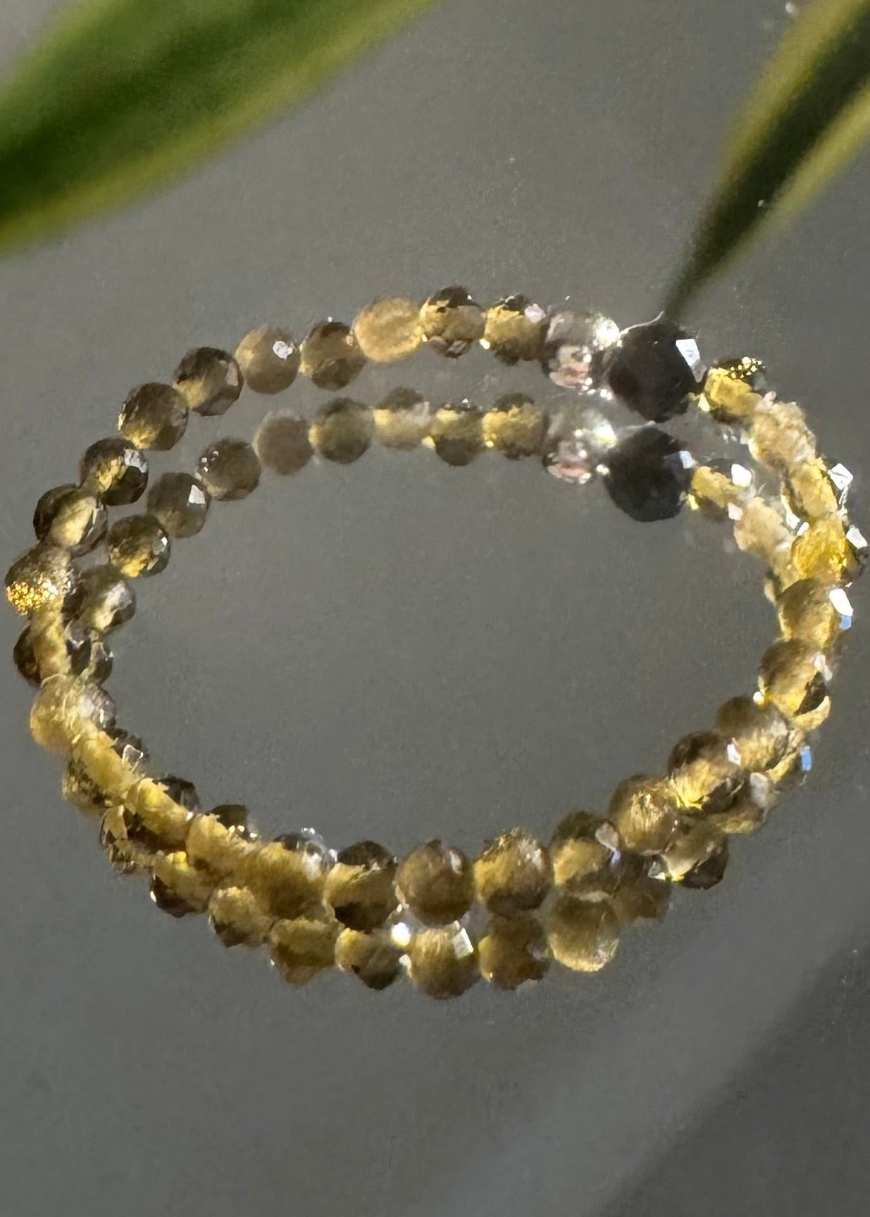 Pierścionek obsydianowy z czarnym turmalinem