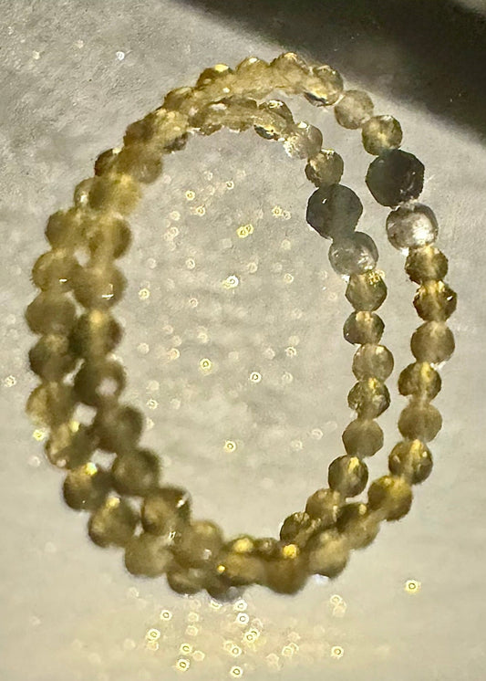 Pierścionek obsydianowy z czarnym turmalinem