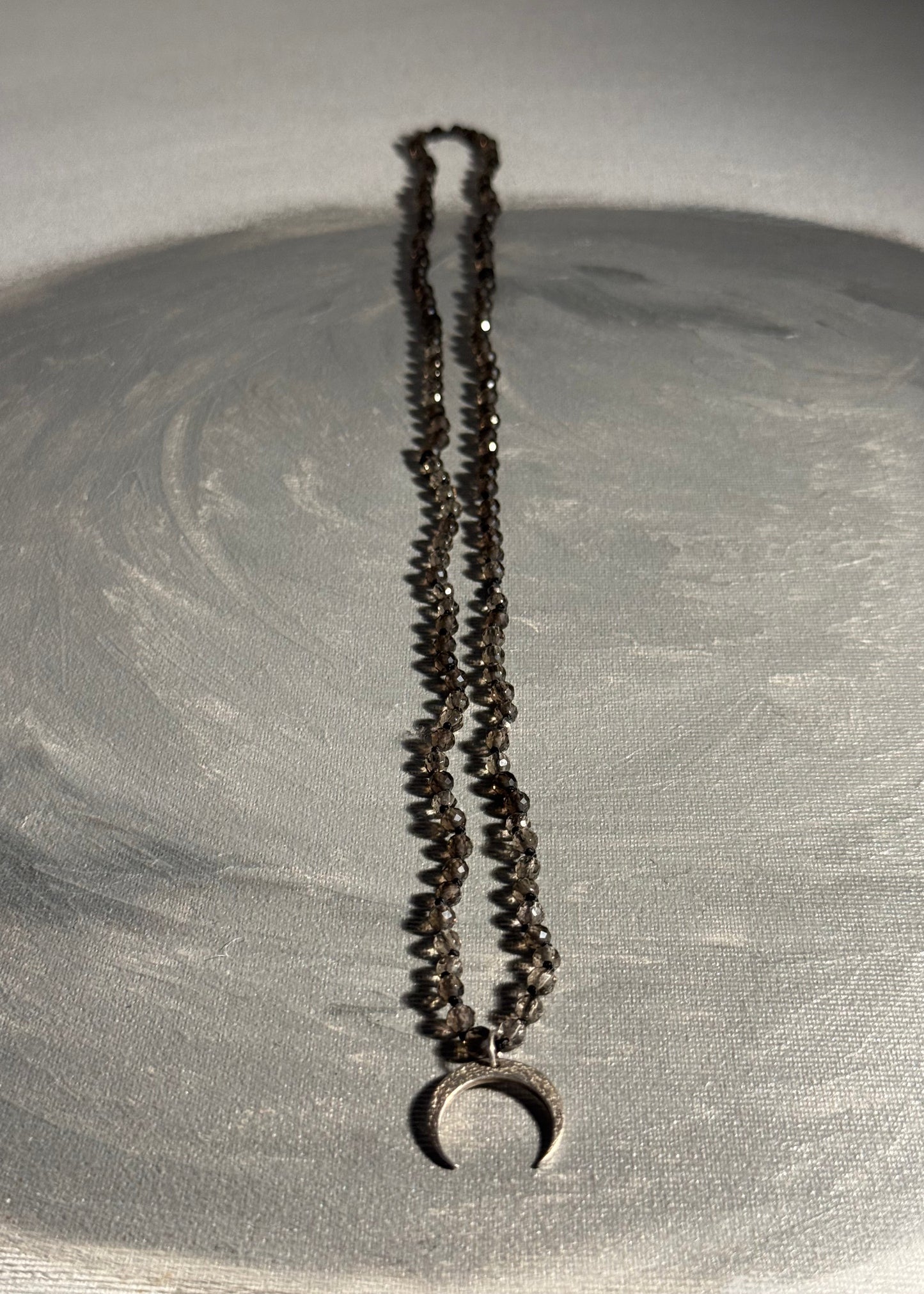 Naszyjnik z kwarcu dymnego