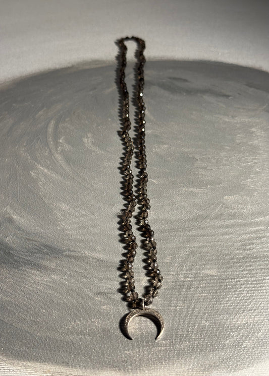 Naszyjnik z kwarcu dymnego