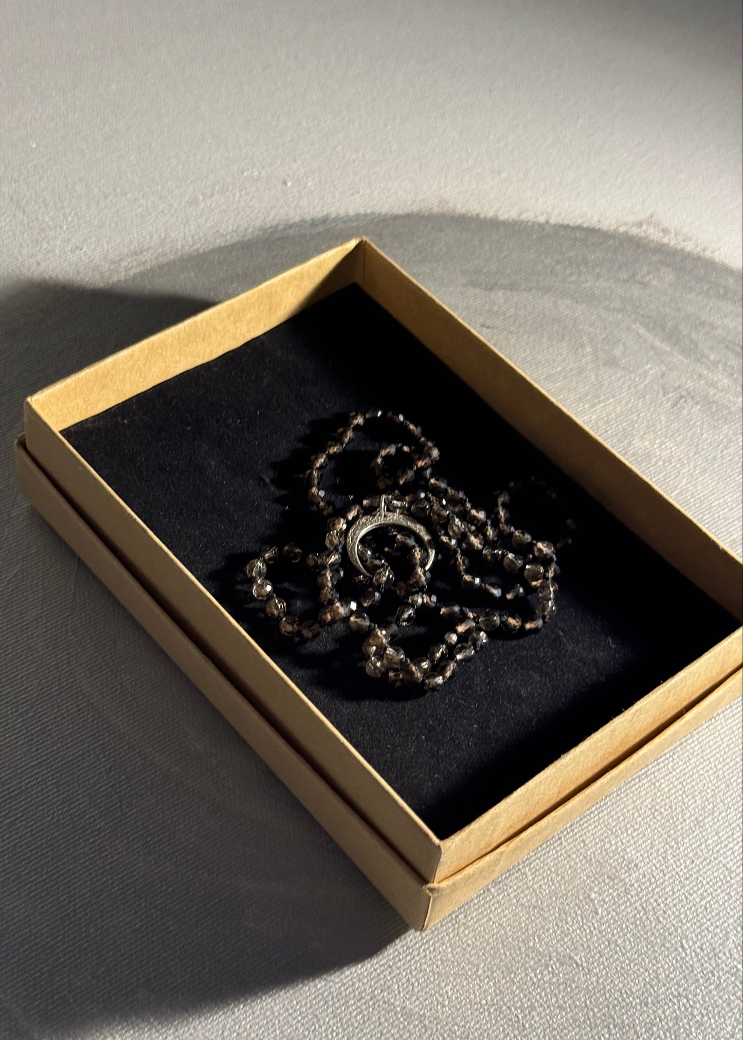 Naszyjnik z kwarcu dymnego