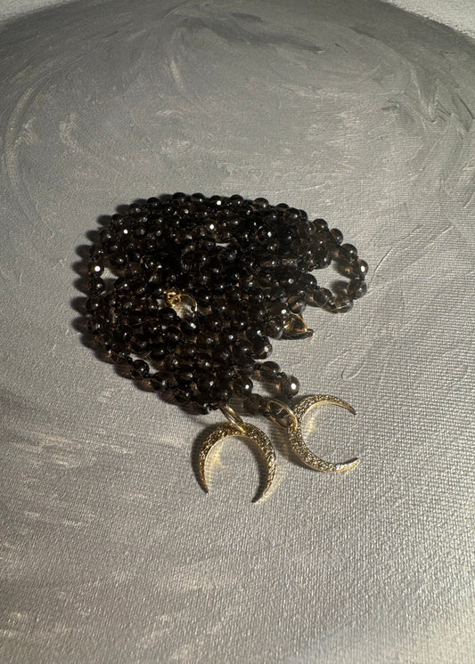 Naszyjnik z kwarcu dymnego