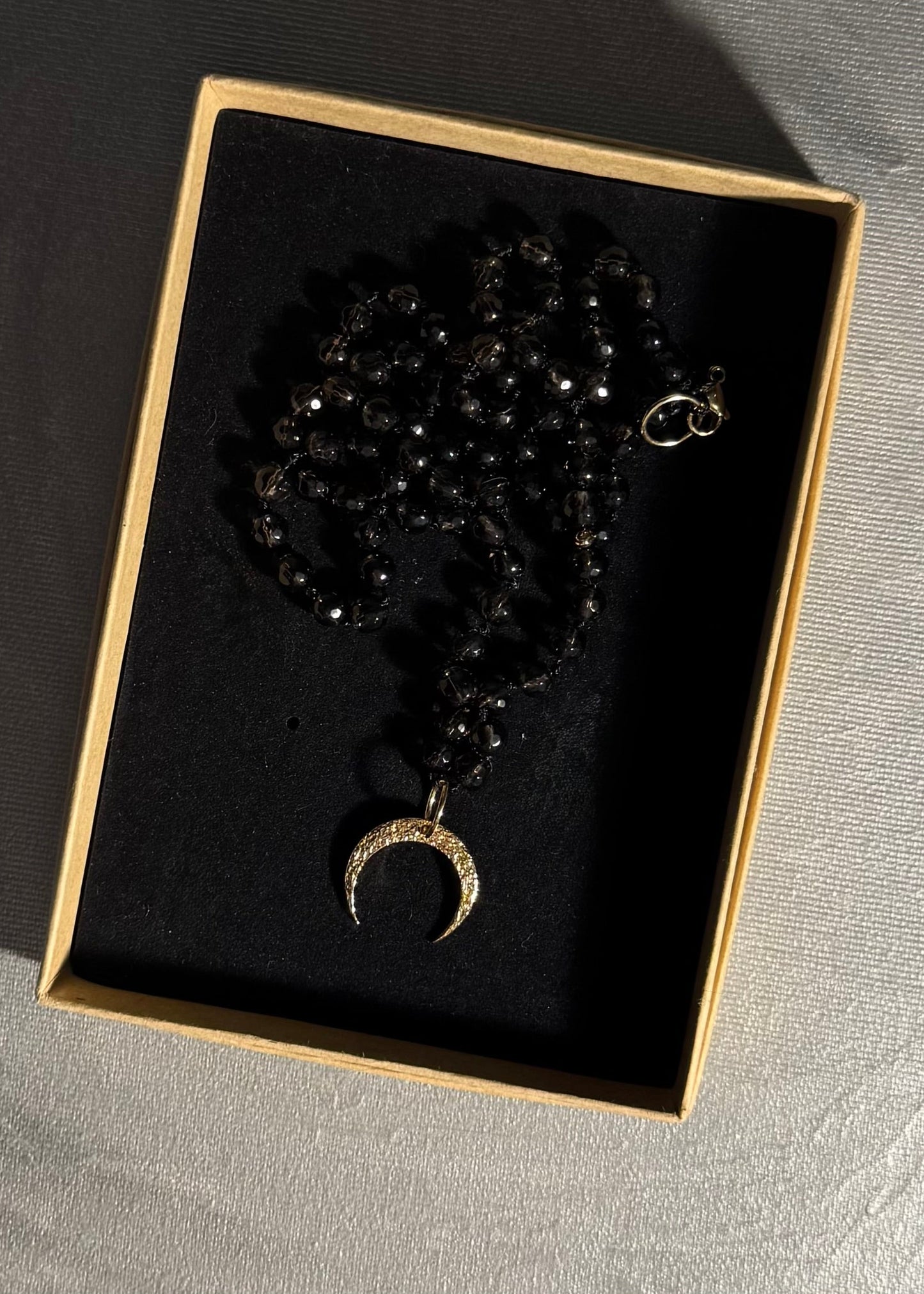 Naszyjnik z kwarcu dymnego