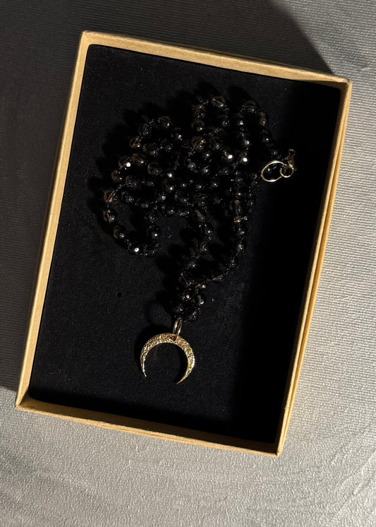 Naszyjnik z kwarcu dymnego