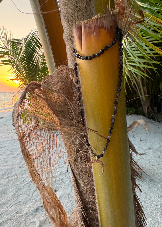 Naszyjnik z kwarcu dymnego